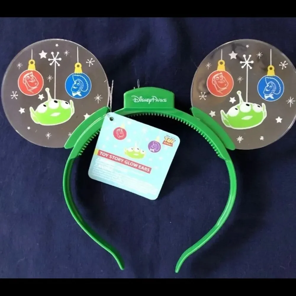 DISNEY PARKS TOY STORY GLOW EARS LIGHT-UP MICKEY MOUSE CHRISTMAS HEADBAND N